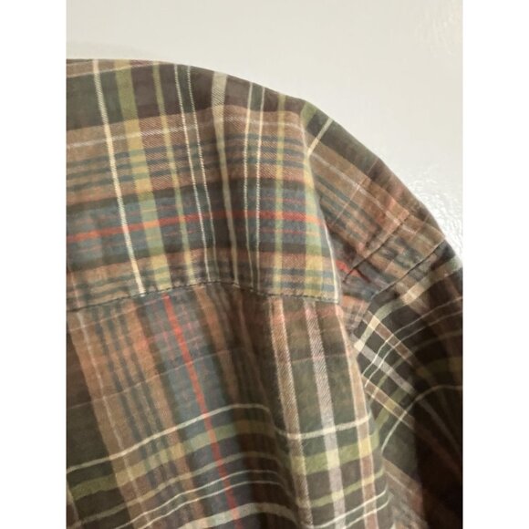 Ralph Lauren Classic Fit Fall Plaid Button Up Shirt Medium Vintage - Picture 5 of 14